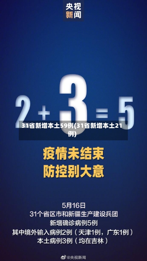 31省新增本土59例(31省新增本土21例)