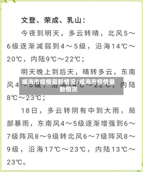 威海市疫情最新情况/威海市疫情最新情况-第2张图片