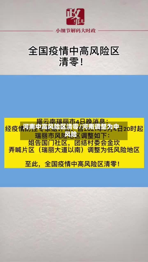 河南中高风险区清零/河南调整为中风险-第2张图片