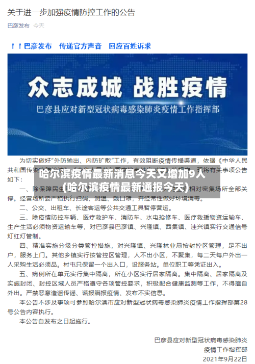 哈尔滨疫情最新消息今天又增加9人(哈尔滨疫情最新通报今天)-第3张图片
