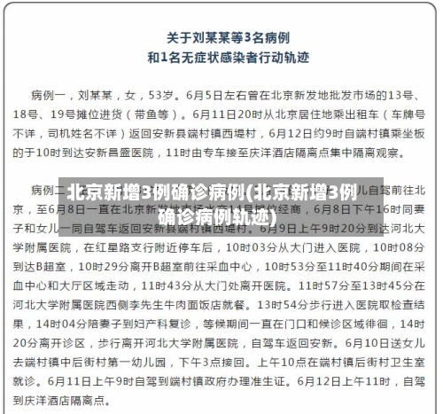 北京新增3例确诊病例(北京新增3例确诊病例轨迹)-第2张图片