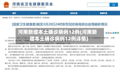 河南新增本土确诊病例12例(河南新增本土确诊病例12例详情)-第2张图片