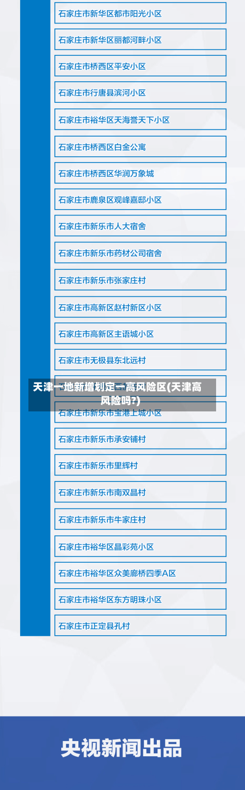 天津一地新增划定一高风险区(天津高风险吗?)