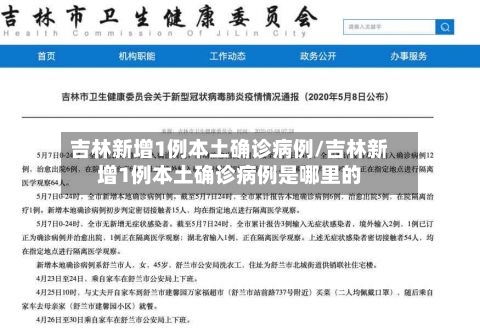 吉林新增1例本土确诊病例/吉林新增1例本土确诊病例是哪里的