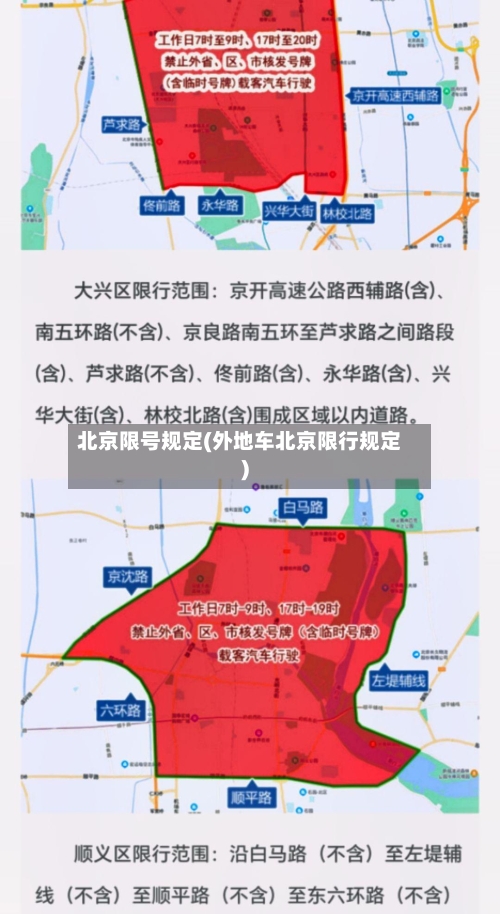 北京限号规定(外地车北京限行规定)