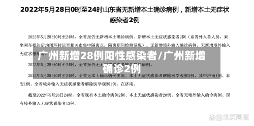 广州新增28例阳性感染者/广州新增确诊2例