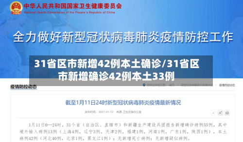 31省区市新增42例本土确诊/31省区市新增确诊42例本土33例