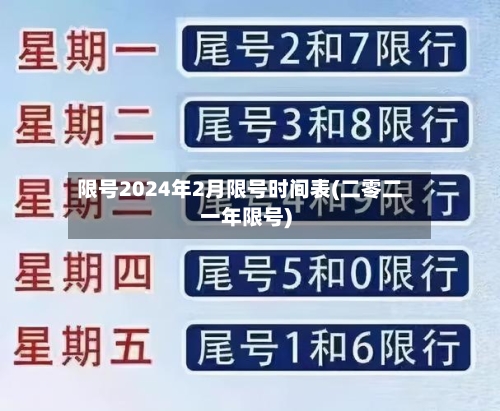 限号2024年2月限号时间表(二零二一年限号)-第3张图片