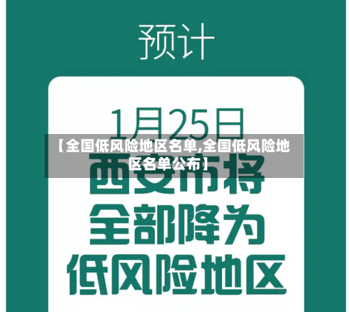 【全国低风险地区名单,全国低风险地区名单公布】