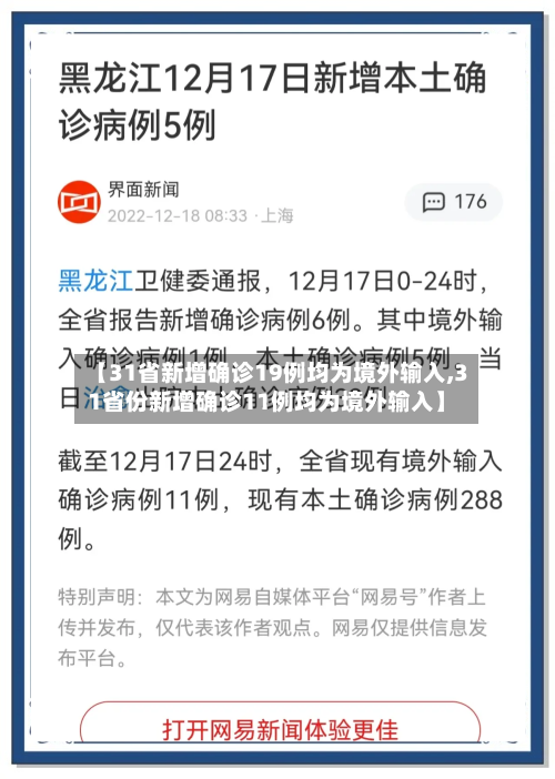 【31省新增确诊19例均为境外输入,31省份新增确诊11例均为境外输入】-第2张图片