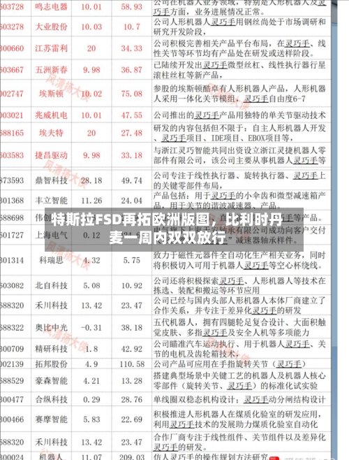 特斯拉FSD再拓欧洲版图，比利时丹麦一周内双双放行